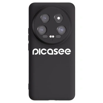 Picasee silikonowe czarne etui na Xiaomi 14 Ultra - Picasee - new logo - white