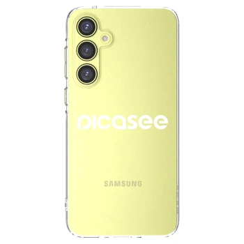 Picasee silikonowe przeźroczyste etui na Samsung Galaxy A35 5G A356B - Picasee - new logo - white