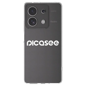 Picasee silikonowe przeźroczyste etui na Xiaomi Redmi Note 13 4G - Picasee - new logo - white