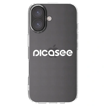 Picasee silikonowe przeźroczyste etui na Apple iPhone 16 - Picasee - new logo - white