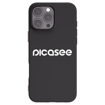 Picasee silikonowe czarne etui na Apple iPhone 16 Pro Max - Picasee - new logo - white