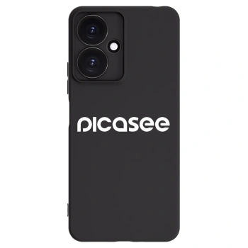 Picasee silikonowe czarne etui na Xiaomi Redmi 13C 5G - Picasee - new logo - white