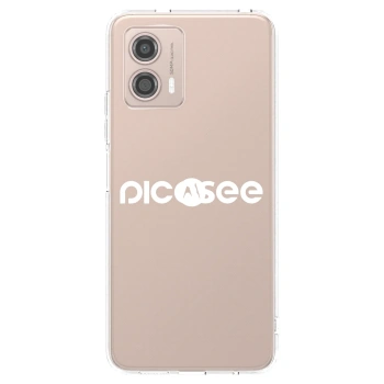 Picasee silikonowe przeźroczyste etui na Motorola Moto G53 5G - Picasee - new logo - white