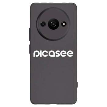 Picasee silikonowe czarne etui na Xiaomi Redmi A3 - Picasee - new logo - white
