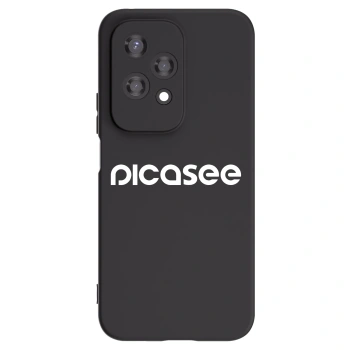 Picasee silikonowe czarne etui na Honor 200 Lite - Picasee - new logo - white