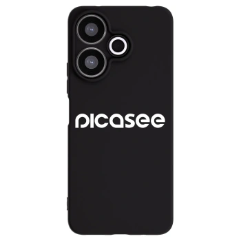 Picasee silikonowe czarne etui na Xiaomi Redmi 13 4G - Picasee - new logo - white