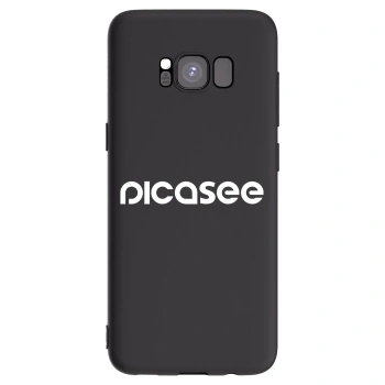 Picasee silikonowe czarne etui na Samsung Galaxy S8 G950F - Picasee - new logo - white