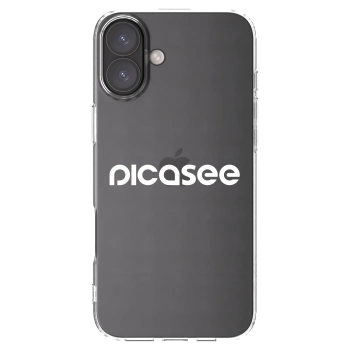 Picasee silikonowe przeźroczyste etui na Apple iPhone 16 Plus - Picasee - new logo - white
