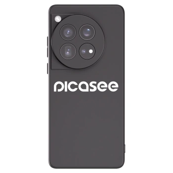 Picasee silikonowe czarne etui na OnePlus 12 5G - Picasee - new logo - white
