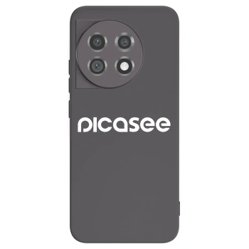Picasee silikonowe czarne etui na OnePlus 11 5G - Picasee - new logo - white