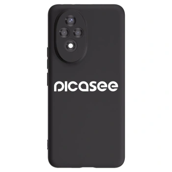 Picasee silikonowe czarne etui na Honor 200 Pro 5G - Picasee - new logo - white
