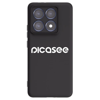 Picasee silikonowe czarne etui na Xiaomi 14T Pro - Picasee - new logo - white