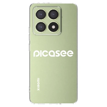 Picasee silikonowe przeźroczyste etui na Xiaomi 14T - Picasee - new logo - white