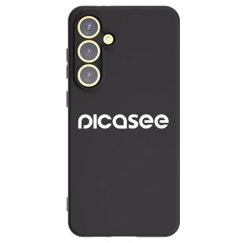 Picasee silikonowe czarne etui na Samsung Galaxy S24 FE S721B - Picasee - new logo - white