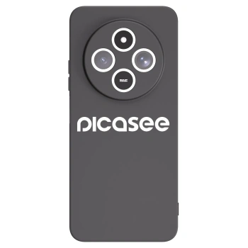 Picasee silikonowe czarne etui na Xiaomi Redmi 14C - Picasee - new logo - white