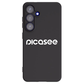 Picasee silikonowe czarne etui na Samsung Galaxy S25 5G - Picasee - new logo - white