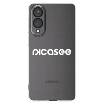 Picasee silikonowe przeźroczyste etui na Samsung Galaxy S25 Edge 5G - Picasee - new logo - white