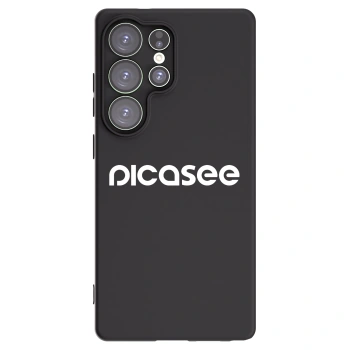Picasee silikonowe czarne etui na Samsung Galaxy S25 Ultra 5G - Picasee - new logo - white