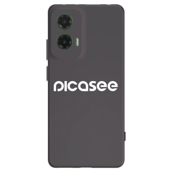 Picasee silikonowe czarne etui na Motorola Moto G35 5G - Picasee - new logo - white