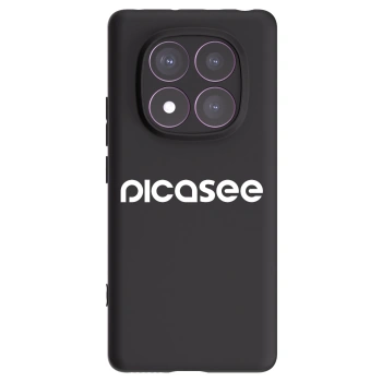 Picasee silikonowe czarne etui na Xiaomi Redmi Note 14 Pro 4G - Picasee - new logo - white