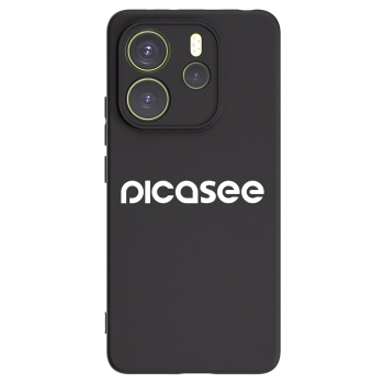 Picasee silikonowe czarne etui na Xiaomi Redmi Note 14 4G - Picasee - new logo - white