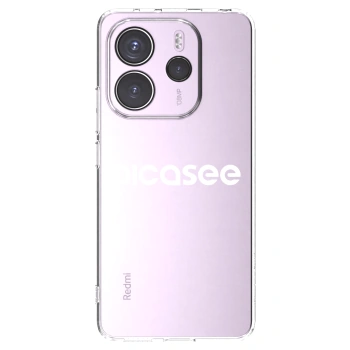 Picasee silikonowe przeźroczyste etui na Xiaomi Redmi Note 14 4G - Picasee - new logo - white