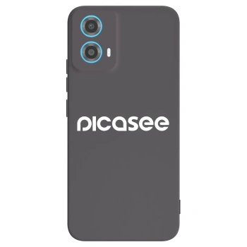 Picasee silikonowe czarne etui na Motorola Moto G34 5G - Picasee - new logo - white