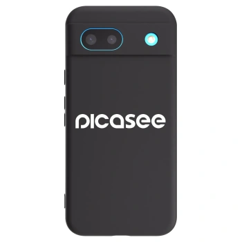 Picasee silikonowe czarne etui na Google Pixel 8a - Picasee - new logo - white