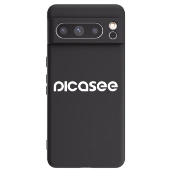 Picasee silikonowe czarne etui na Google Pixel 8 Pro - Picasee - new logo - white