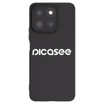 Picasee silikonowe czarne etui na Honor X8c - Picasee - new logo - white