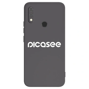 Picasee silikonowe czarne etui na Xiaomi Redmi Note 7 - Picasee - new logo - white