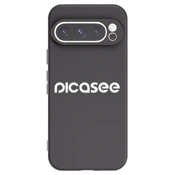 Picasee silikonowe czarne etui na Google Pixel 9 Pro - Picasee - new logo - white