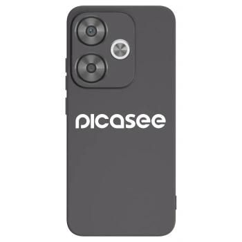 Picasee silikonowe czarne etui na Xiaomi Poco F6 - Picasee - new logo - white