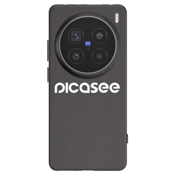 Picasee silikonowe czarne etui na Vivo X200 Pro - Picasee - new logo - white