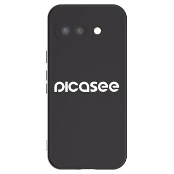 Picasee silikonowe czarne etui na Google Pixel 9a - Picasee - new logo - white