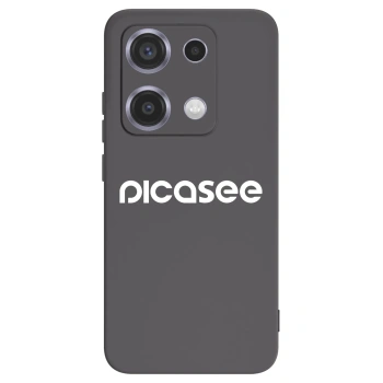 Picasee silikonowe czarne etui na Xiaomi Redmi Note 14S - Picasee - new logo - white