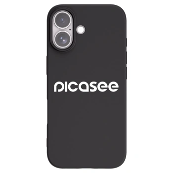 Picasee silikonowe czarne etui na Apple iPhone 17 - Picasee - new logo - white