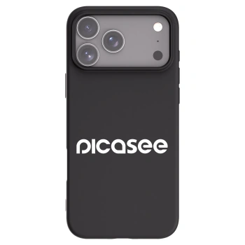 Picasee silikonowe czarne etui na Apple iPhone 17 Pro Max - Picasee - new logo - white