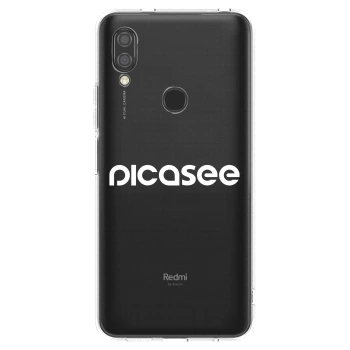 Picasee silikonowe przeźroczyste etui na Xiaomi Redmi 7 - Picasee - new logo - white