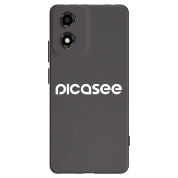 Picasee silikonowe czarne etui na Motorola Moto E14 - Picasee - new logo - white