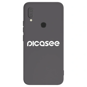Picasee silikonowe czarne etui na Xiaomi Redmi 7 - Picasee - new logo - white