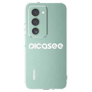 Picasee silikonowe przeźroczyste etui na Xiaomi Redmi 15 5G - Picasee - new logo - white