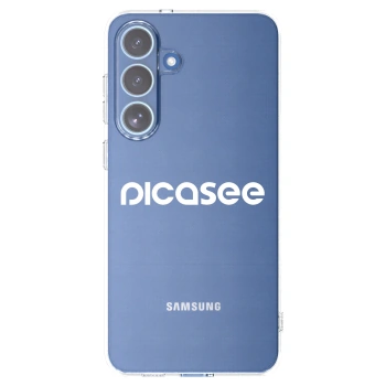 Picasee silikonowe przeźroczyste etui na Samsung Galaxy S25 FE 5G - Picasee - new logo - white