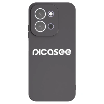 Picasee silikonowe czarne etui na Xiaomi Redmi 15C 5G - Picasee - new logo - white