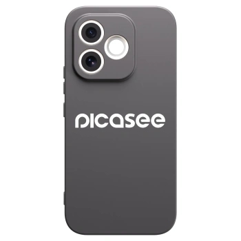Picasee silikonowe czarne etui na Honor 600 Lite - Picasee - new logo - white