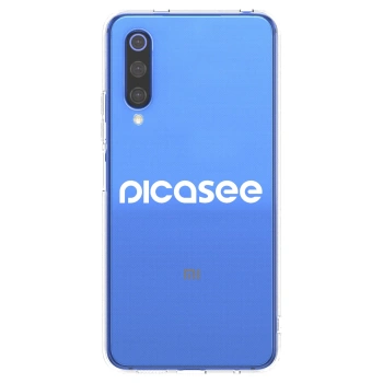Picasee silikonowe przeźroczyste etui na Xiaomi Mi 9 SE - Picasee - new logo - white