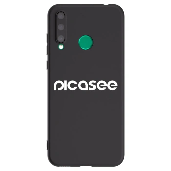 Picasee silikonowe czarne etui na Honor 20 Lite - Picasee - new logo - white