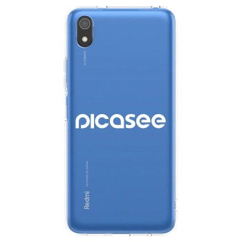 Picasee silikonowe przeźroczyste etui na Xiaomi Redmi 7A - Picasee - new logo - white