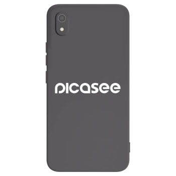 Picasee silikonowe czarne etui na Xiaomi Redmi 7A - Picasee - new logo - white