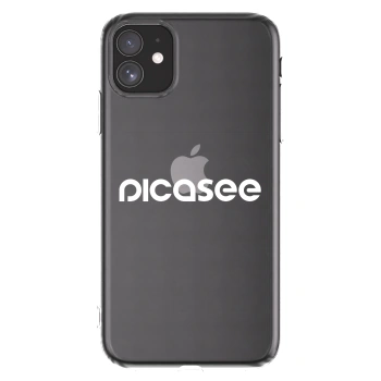 Picasee silikonowe przeźroczyste etui na Apple iPhone 11 - Picasee - new logo - white